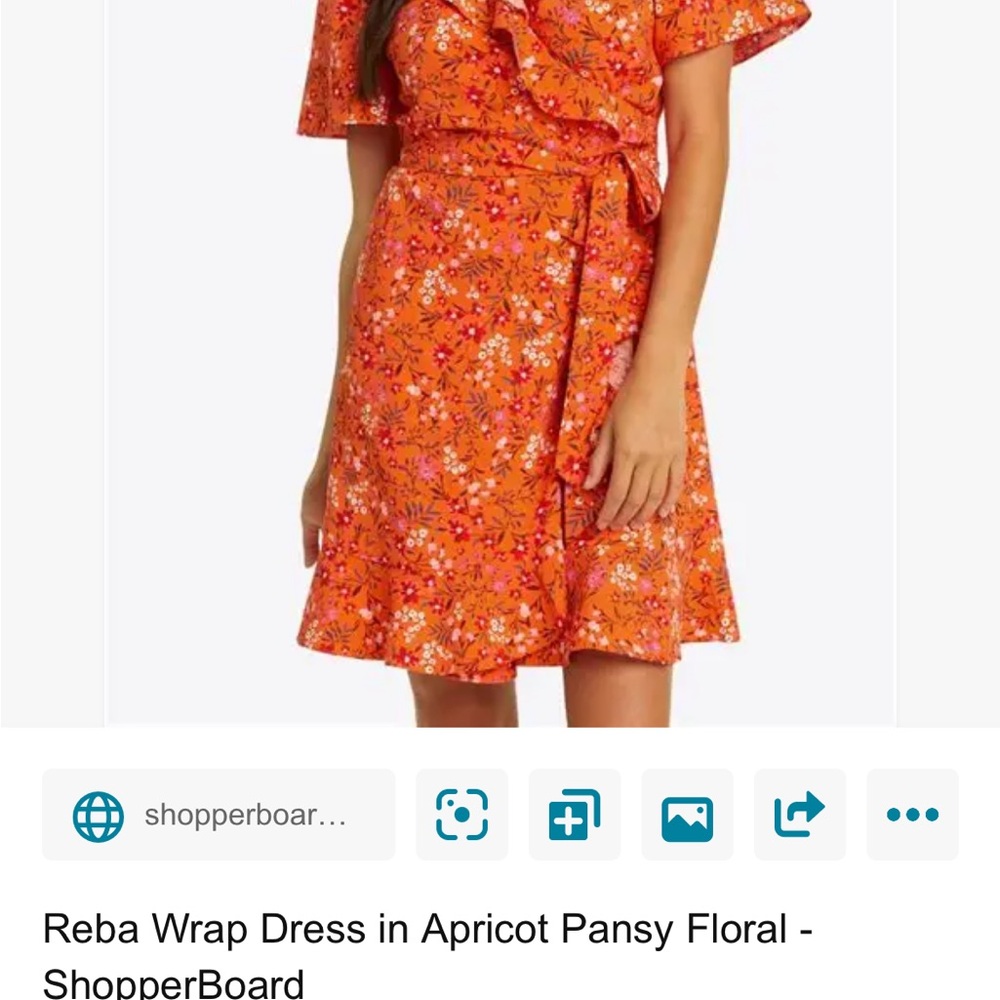 Draper James Apricot Floral Mini Dress